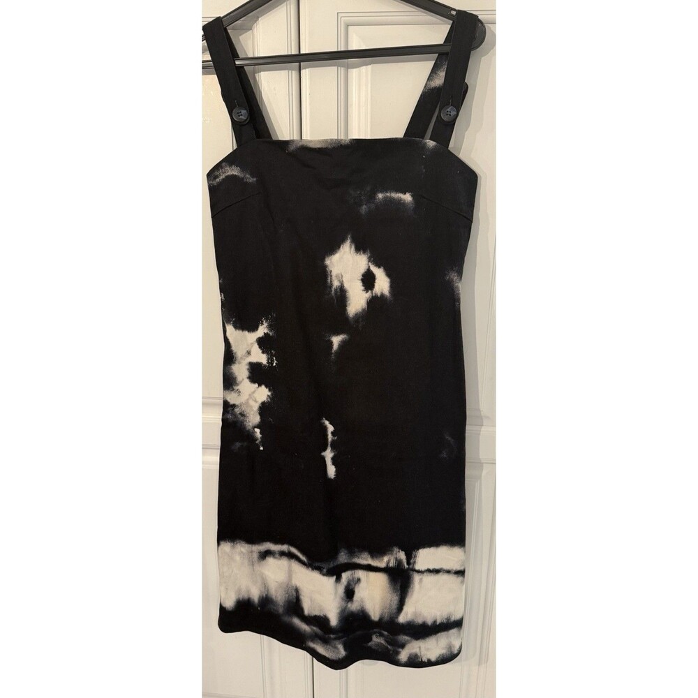 Womens Black/White Tied Dye Print Dress M